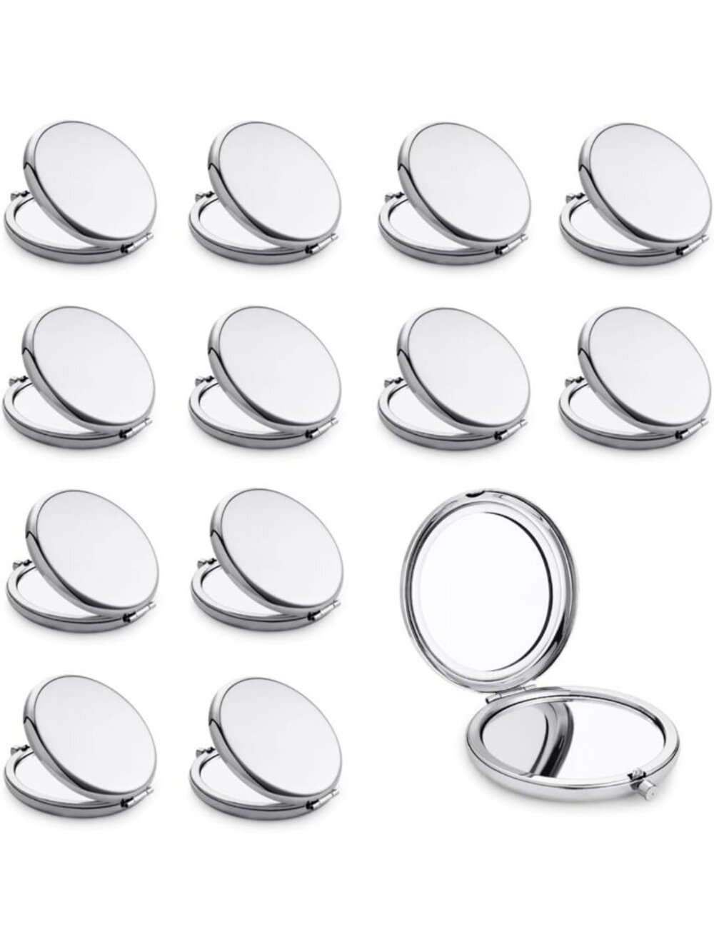 Portable Compact Makeup Mirror - 2-Sided Magnifying, Folding, Travel-Friendly